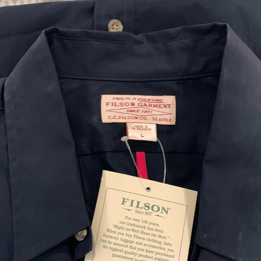 Filson Navy Short Sleeve Large (Discontinued)